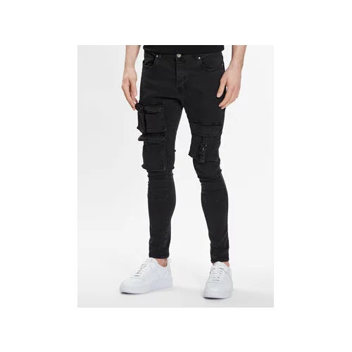 Brave Soul Jeans hlače MJN-PERU Črna Slim Fit