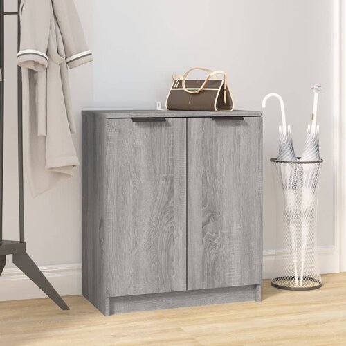 VidaXL Omarica za čevlje siva sonoma 59x35x70 cm konstruiran les Slike
