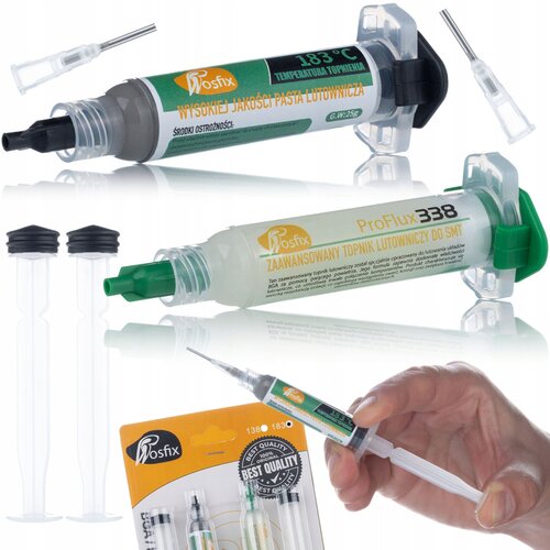 Rosfix PROFLUX 338 KOMPLET ZA SPAJKANJE + TEKOČI KOSITER 183&amp;deg;C +2X BAT, 2X IGLA, (21746527) Slike