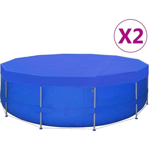 vidaXL Pokrivalo za bazen PE okroglo 2 kosa 540 cm 90 g/m², (20991264) Cene