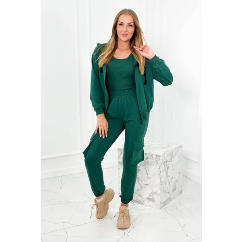 Kesi Set 3in1 sweatshirt + top + pants green Slike