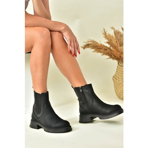 Fox Shoes Black Women's Low Heeled Daily Boots Slike