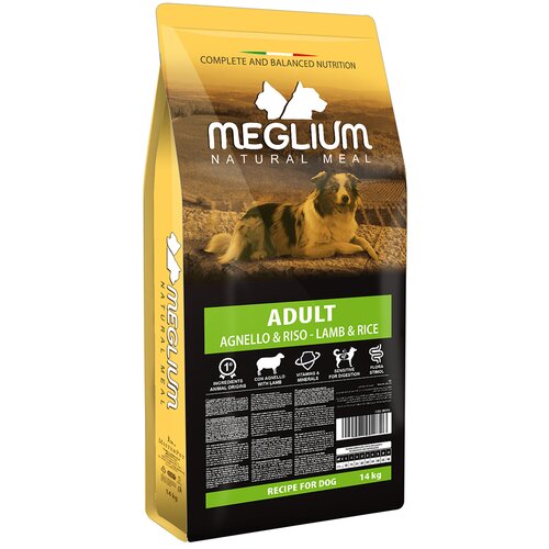 MELGLIUM Suva hrana za odrasle pse, Jagnjetina i pirinač, 14kg Cene