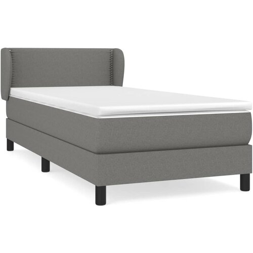 Maison Chic Box spring postelja - Vzmetna postelja z vzmetnico temno siva 90x200 cm blago SL13462, (21905157) Slike