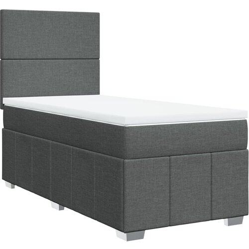 Maison Chic Box spring postelja - Vzmetna postelja z vzmetnico temno siva 90x190 cm blago SL24016, (21890397) Cene