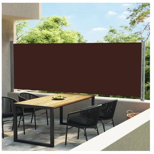  Zložljiva stranska tenda za teraso 600x160 cm rjava Cene
