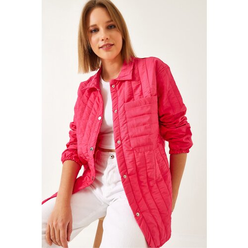 Bianco Lucci Women&amp;#039;s Single Pocket Snap Quilted Coat 2001 Slike