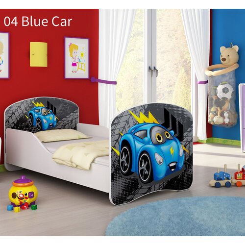  Otroška postelja ACMA z motivom 160x80 cm 04 Blue Car Cene