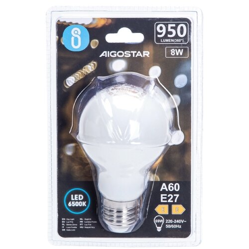 Aigostar led sijalica A60 E27/8W/230V 6500K Slike