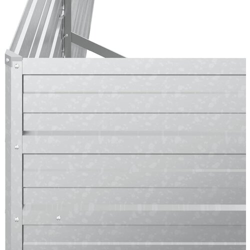  Povi&amp;scaron;ena vrtna gredica 600 x 80 x 45 cm pocinčani čelik srebrna Slike