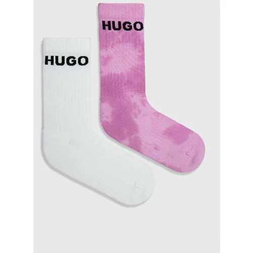 Hugo Nogavice 2-pack moški, roza barva