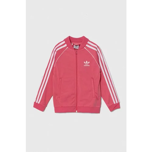 Adidas Dječja dukserica boja: ružičasta, s aplikacijom