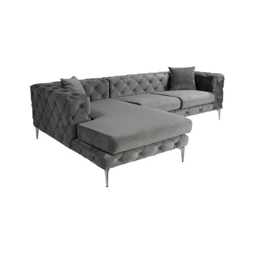 Atelier Del Sofa Ugaona garnitura Como Eco, 270x180x72 cm, Antracit Slike