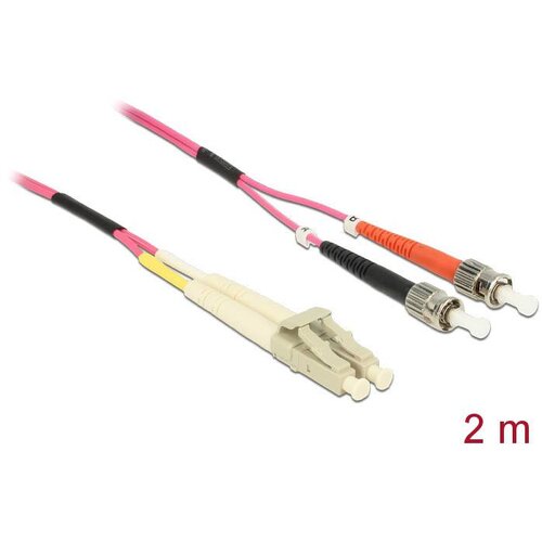 Delock 84686 steklena vlakna optična vlakna priključni kabel [1x LC-vtič - 1x ST-vtič] 50/125 µ Multimode OM4 2.00 m, (20435319) Cene