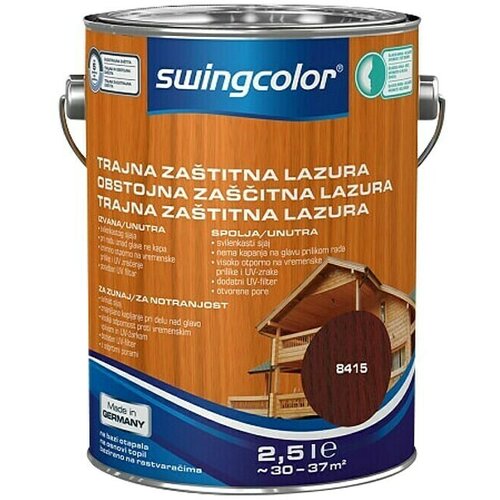 SWINGCOLOR Obstojna zaščitna lazura (barva: palisander; 2,5 l) Cene