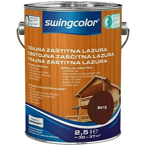 SWINGCOLOR Obstojna zaščitna lazura (barva: palisander; 2,5 l)
