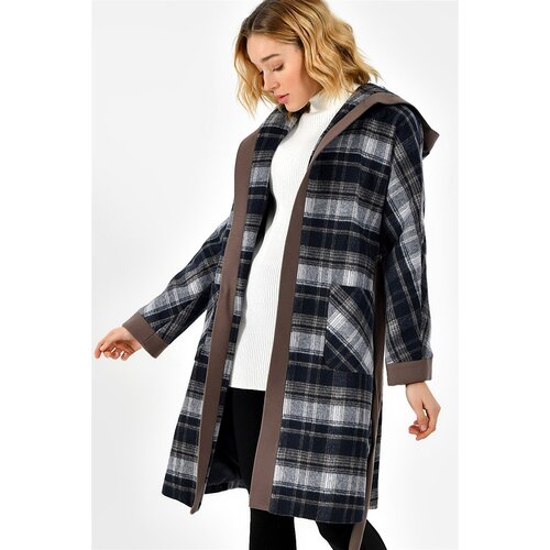 Dewberry Z6605 LADIES' COAT-PLAID COFFEE Cijene