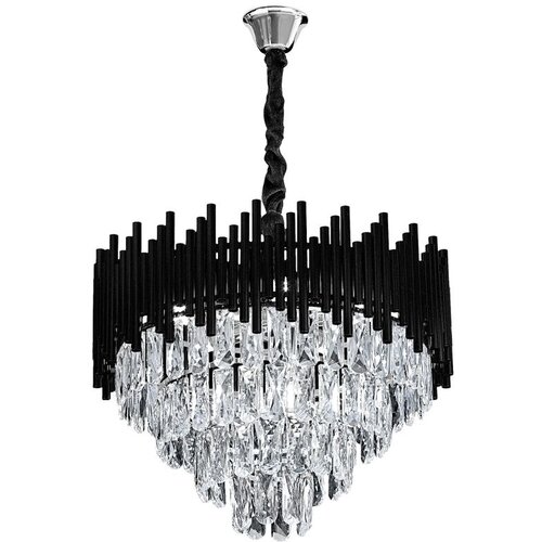 Toolight Viseća lampa s kristalima G063-CP 50cm crna Cene