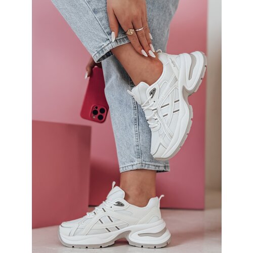 DStreet Sneakersy damskie MODERMAX białe Slike