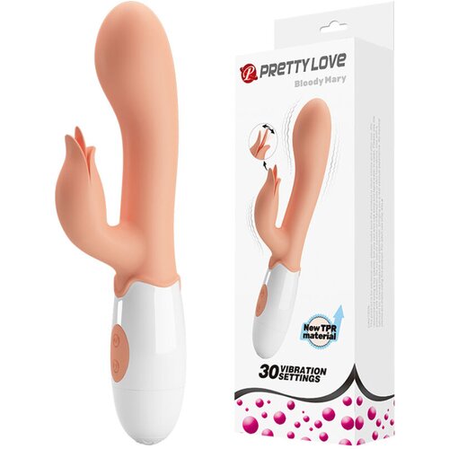 Pretty Love Bloody Mary Vibrator with Stimulator Flesh Cijene