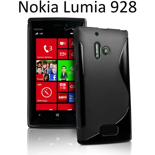  Gumijasti / gel etui S-Line za Nokia Lumia 928 - črni