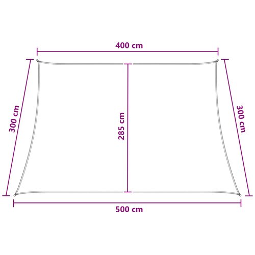  Jedrilica za sunčevu sjenu Svijetlo siva i bijela. 4 / 5 x 3 m Slike