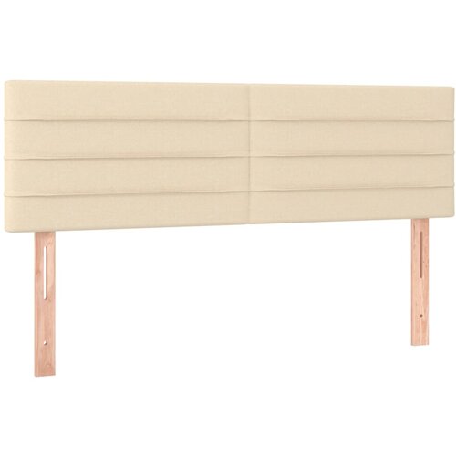 Maison Chic Posteljno vzglavje - Vzglavna omarica 2 kosa krem 72x5x78/88 cm blago, (22077339) Cene