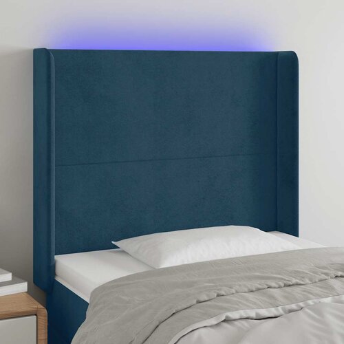  LED uzglavlje tamnoplavo 83x16x118/128 cm bar&scaron;unasto Cijene