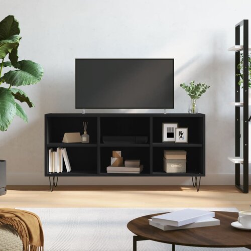 VidaXL TV omarica črna 103,5x30x50 cm inženirski les Slike