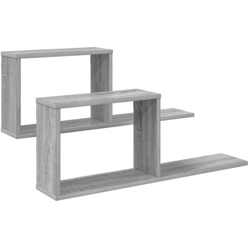  Plutajuće police 2 kom. Siva Sonoma 80 x 15 x 30 cm - Siva Sonoma 2 Slike