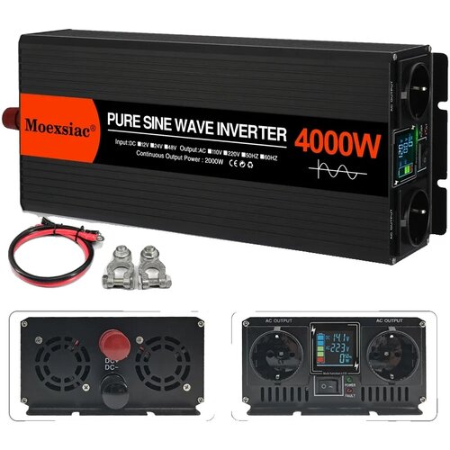 RDDSPON Inverter čiste sinusne valovne oblike, modeli 4000W in 5000W, visoka učinkovitost 90%, 4000W (ocenjeno 2000W), 24V, 220V 50Hz, (5000159097) Cene