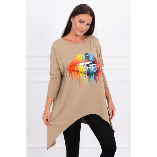 Kesi Oversize blouse with rainbow camel print Slike