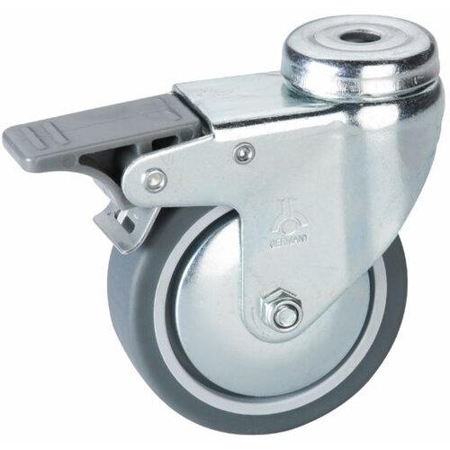 D&amp;Ouml;RNER + HELMER kotačić (Promjer kotačića: 100 mm, Nosivost: 55 kg, Klizni ležaj, Sa stražnjom rupom i zaustavljačem) Slike