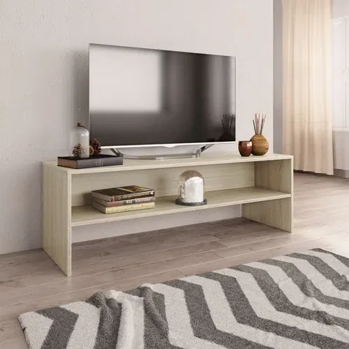 vidaXL TV omarica sonoma hrast 120x40x40 cm iverna plošča