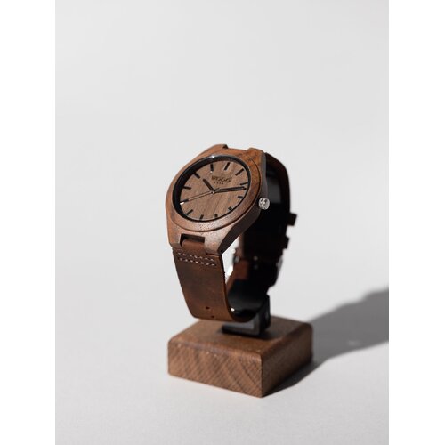 WoodWise Unisex Ručni sat Nux Naturus, Kvarcni mehanizam, Braon Cene