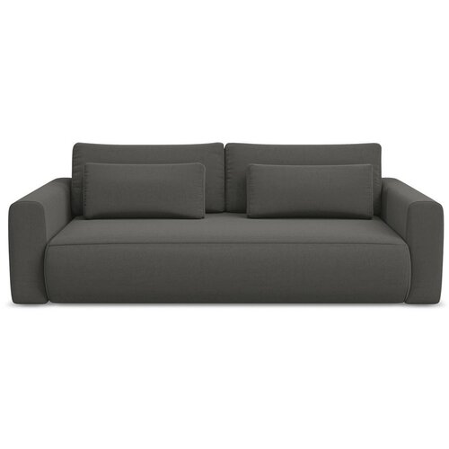Makamii Tamno siva baršunasti sklopiva/s prostorom za odlaganje sofa 238 cm Kapua – Cene