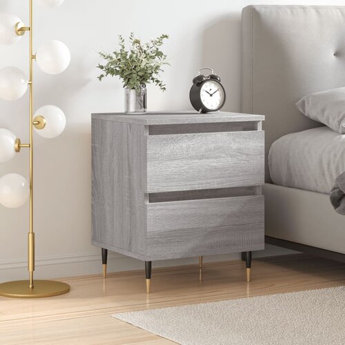 VidaXL Nočna omarica siva sonoma 40x35x50 cm inženirski les Slike