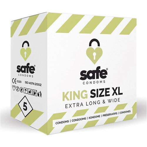 SAFE Kondomi - King Size XL, 5 kos, (21121591) Slike