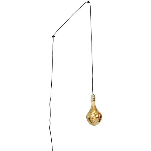 QAZQA Moderna viseča svetilka zlata z vtičem, vključno z LED svetilko z možnostjo zatemnitve - Cavalux