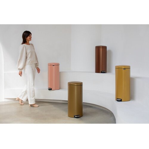 Brabantia Ko&amp;scaron; za smeti s pedalom 30 L s plastičnim vložkom - Warm Gold Slike