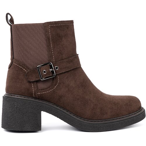 Shelvt Stylish brown ankle boots with a stable heel Cijene