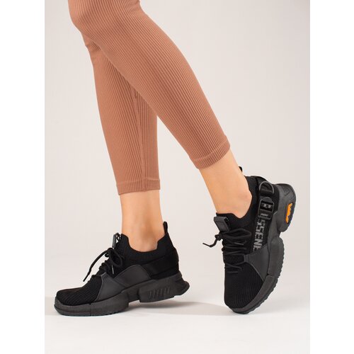 SHELOVET Black openwork women&amp;#039;s sneakers Slike