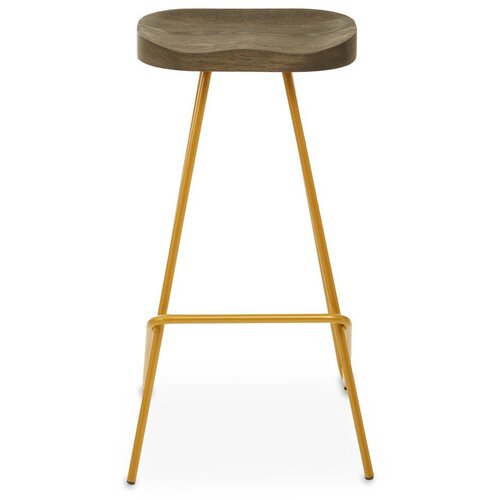 Premier Housewares Barsko stol iz masivnega bresta v zlati barvi/v naravni barvi (vi&amp;scaron;ina sedeža 78 cm) District &amp;ndash; Slike