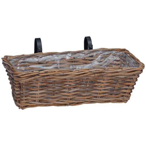  Viseća Ko&amp;scaron;ara za Saksije s pohranom 2 pcs Smeđa 48 x 22 x 15 cm Slike