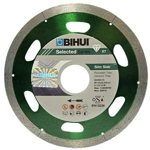 Bihui Dijamantna rezna ploča B-slim (Promjer: 115 mm, Provrt: 22,23 mm)