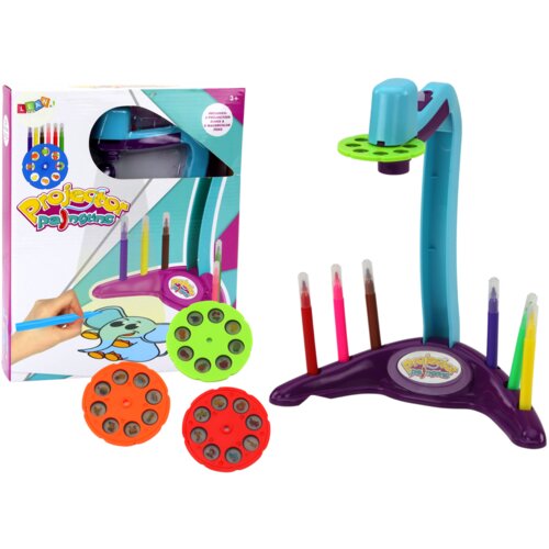  Drawing Projector 3 Replaceable Disks Pens Purple Cene