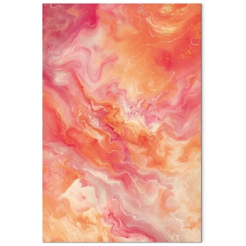  Slika - Fiery Colors - Dynamic Shapes in Colors of Fire and Pink 40x60 Cene