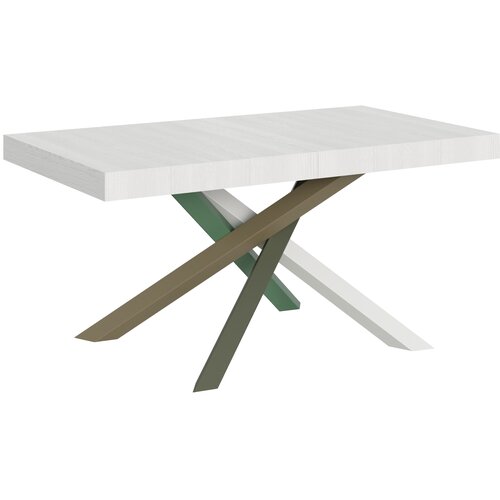 Itamoby &amp;nbsp; Volantis (90x160/264 cm) - bela, barva nog: bela, zelena - raztegljiva jedilna miza, (20841965) Slike