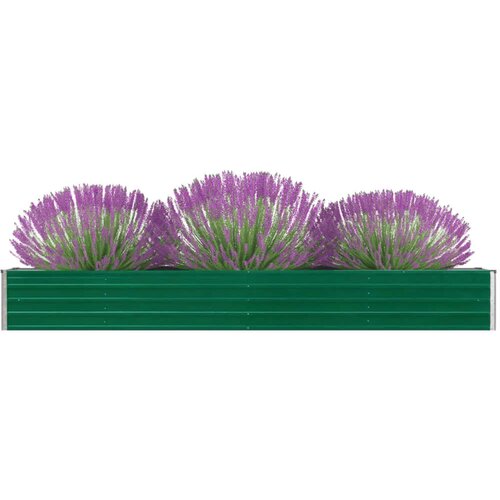 vidaXL Povišena vrtna gredica od pocinčanog čelika 320x40x45 cm zelena Cijene