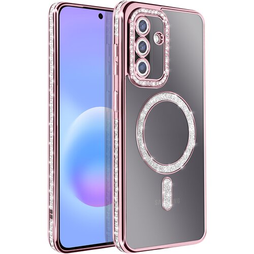 AVIZAR Ovitek za Galaxy A57 Združljiv s polnjenjem Qi z diamantnim Strass robom, Roza, (5000273973) Cene
